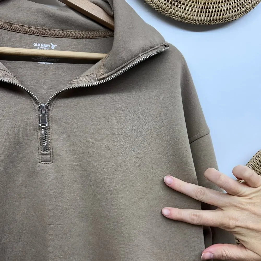 Old Navy Active Bounce Fleece Half Zip Pullover Sweatshirt Small Athleisure - Picture 7 of 7